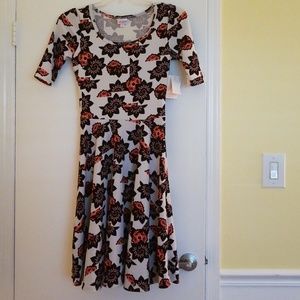 FALL COLORS LuLaRoe Nicole Dress Sz S NWT